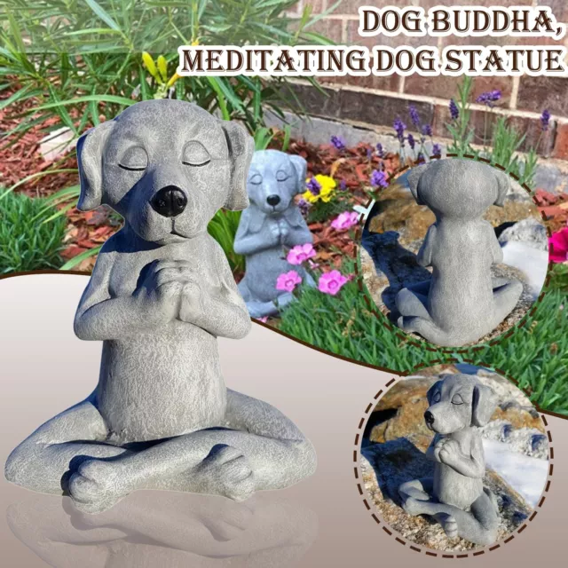 Dog Buddha, Meditation Dog Statue-Yoga Dog Garden Decoration, Home Decoration IK