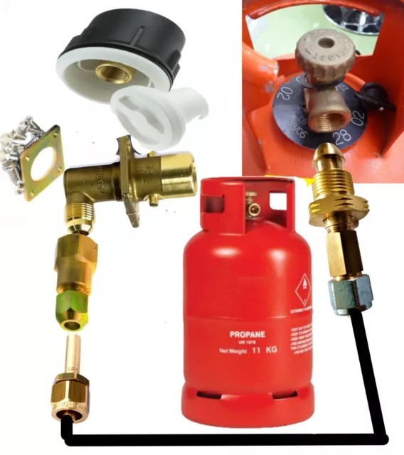 LPG GPL DISH Adaptateur de recharge pour bouteille de gaz propane européen  avec clapet anti-retour à remplir en France, Italie, Allemagne de l'Est,  Balkans, Europe de l'Est : : Cuisine et Maison