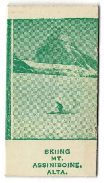 Skiing Mt. Assiniboine, Alberta CAN. Rhodes Mfg. Co. Fortune Teller Card