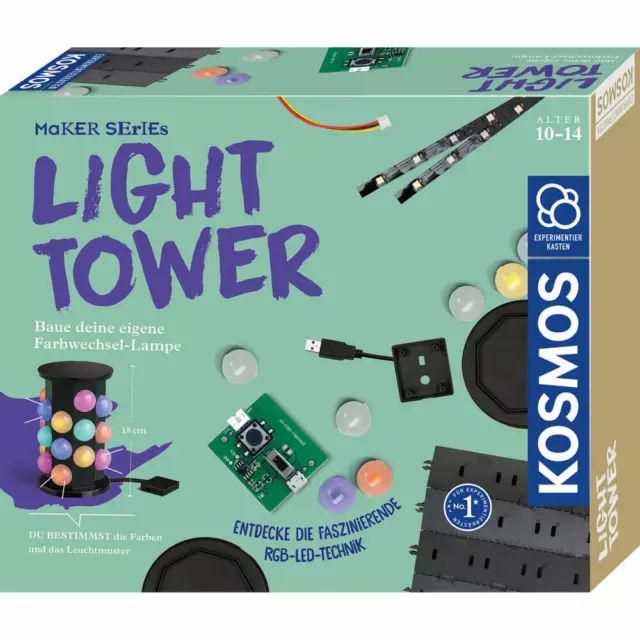 KOSMOS Light Tower Experimentierkasten DIY Lichtturm Baukasten Experimente