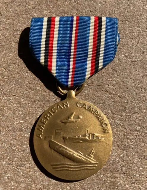 WW2 US Army Military American Theater Campaign Medal Award