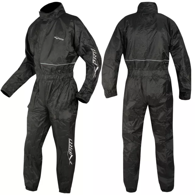 Motorcycle Motorbike Waterproof Rain Suit Over One 1 pc Trousers Jacket