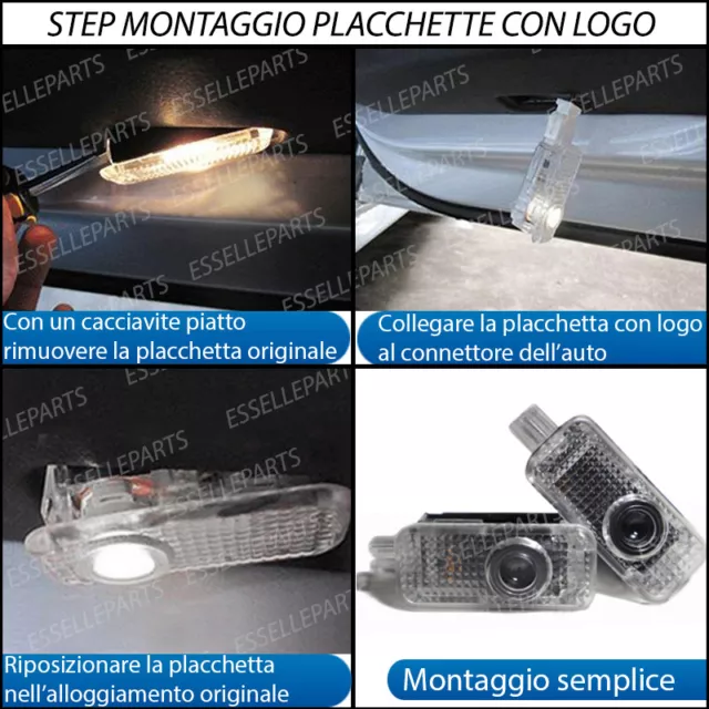 Set Proiettori Logo Luci Led Porte Sottoporta Con Logo Per Bmw Serie 3 2