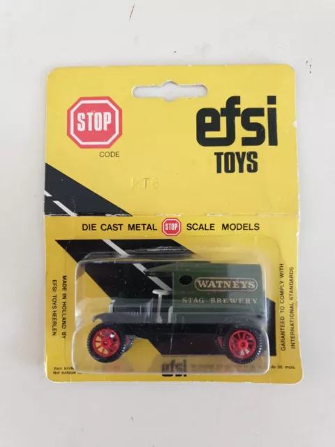 VINTAGE EFSI HOLLAND  T FORD 1919 WATNEYS STAG BREWERY DIECAST BOXED. No MT6