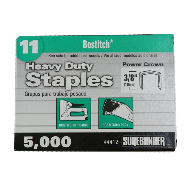 Surebonder 3/8" Heavy Duty Power Crown Staples - 5,000 Pack