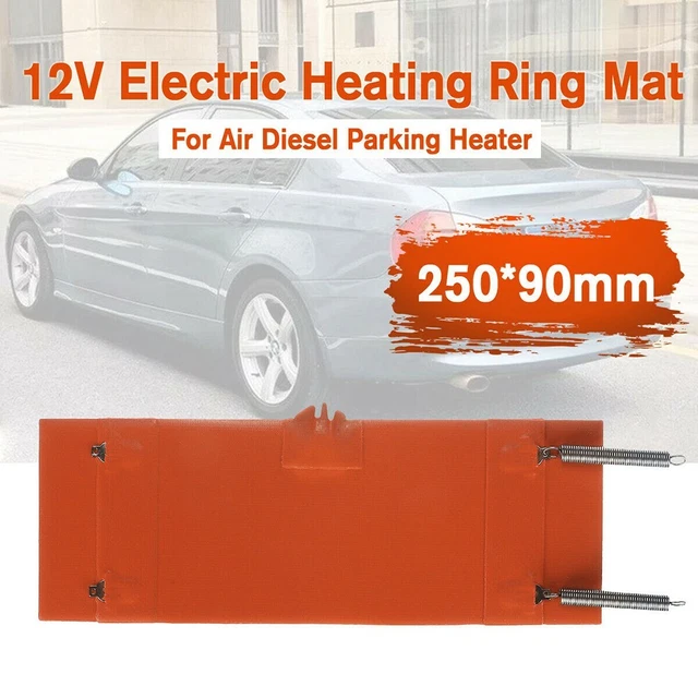 12V 100W Silicone Heating Pad Car Fuel Filter Air Diesel Heater Mat 250mmx90mm