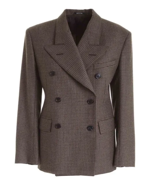 MARTIN MARGIELA “4” houndstooth double breasted blazer jacket Size 38