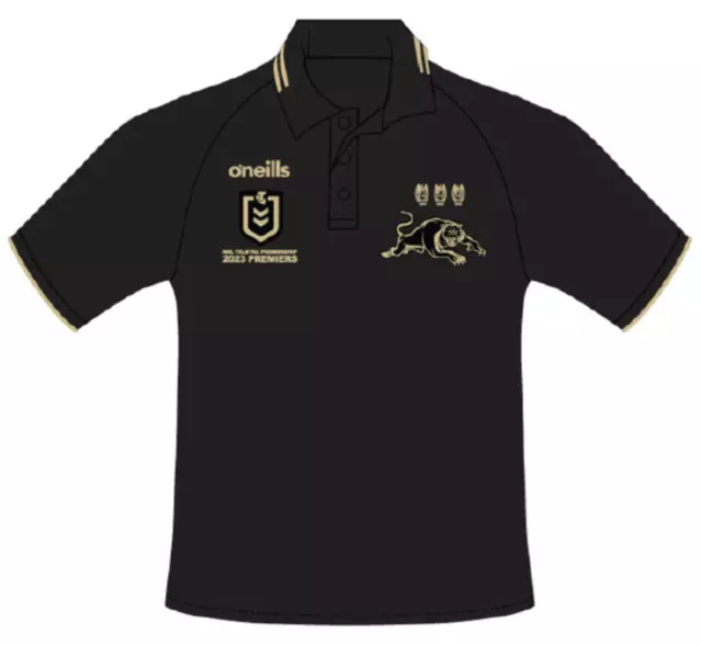 Penrith Panthers 2023  Premiers Polo Sizes Medium - 7XL NRL oneills In Stock Now