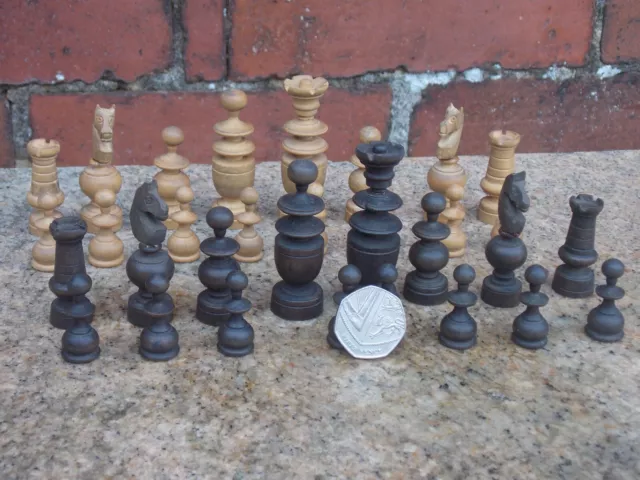 Vintage Wooden Chess Set