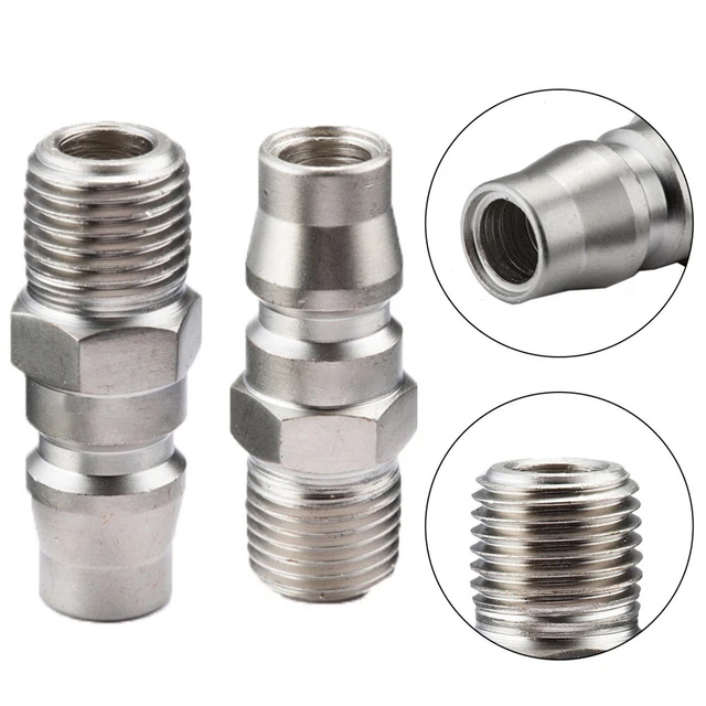 Nuevo práctico adaptador roscado enchufe Nitto enchufe rosca plata acero W:15 H