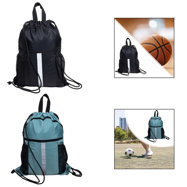 Lot 2 Sacs De Sport Noir – 34x42 Cm – Polyester 210d Imperméable – Cordon – Femme/homme, école/fitness
