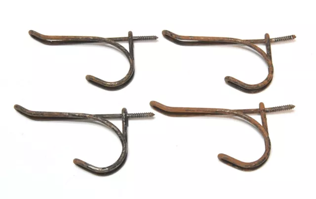 4 Matching Vintage Metal Wire Hat Or Coat Hooks
