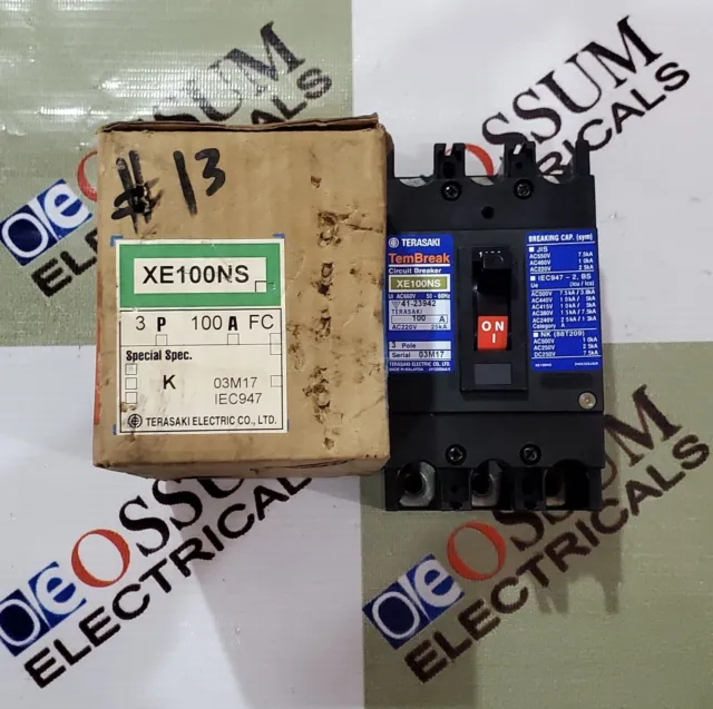 Terasaki Tembreak Xe100Ns Circuit Breaker 100Amp 220Vac 25Ka