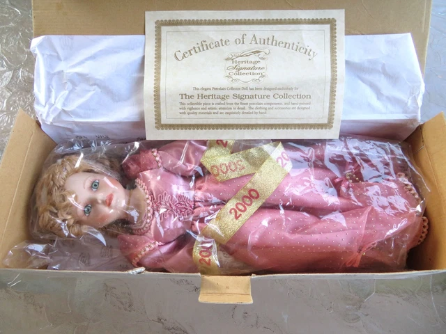 2000 Millennium Porcelain Doll "Crystal" Heritage Signature Collection & COA