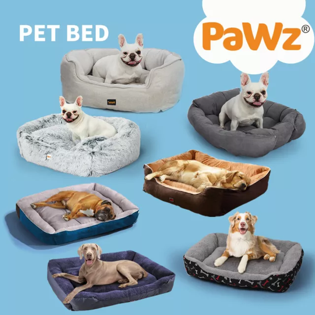 Pawz Pet Bed Dog Cat Large Beds Calming Warm Soft Cushion Mattress Plush Comfy