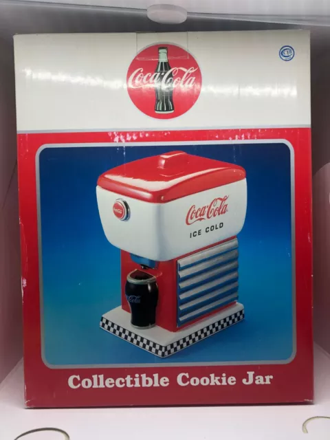 Vintage 1997 Coca-Cola Soda Fountain Dispenser Coke Machine Cookie Jar with Box