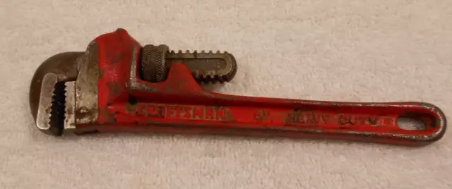 Parte de llave de tubería vintage Craftsman resistente de 8" # 55675 hecha en EE. UU.