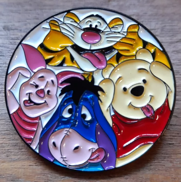 Winnie The Pooh Metal Enamel Pin Badge Brooch Eeyore Tigger Piglet Funny Selfie