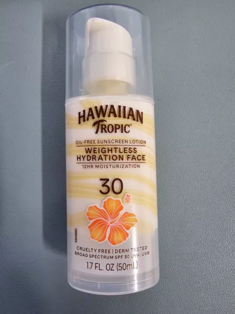 Hawaiian Tropic Weightless Hydration Lotion Sunscreen for Face SPF 30 - 1.7oz