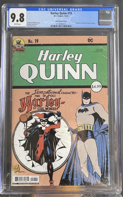 Harley Quinn 19 CGC 9.8 RYAN SOOK Detective HOMAGE Variant Cover C DC COMIC 2022