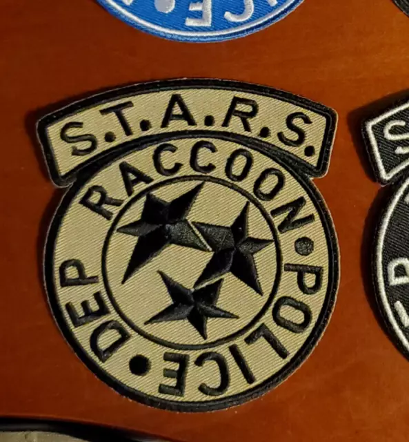 Resident Evil STARS Raccoon Police Tan Camo Logo 4" Patch- Mailed from USA
