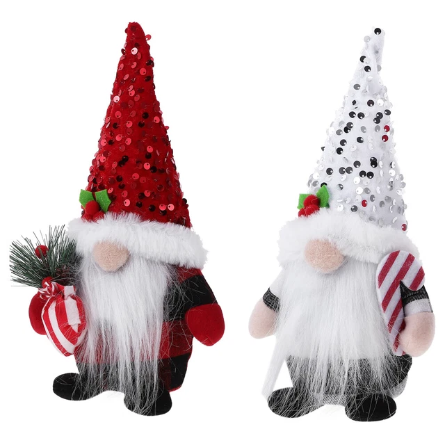 2 pz centrotavola gnomo natalizio ornamento estetico decorazione vacanze