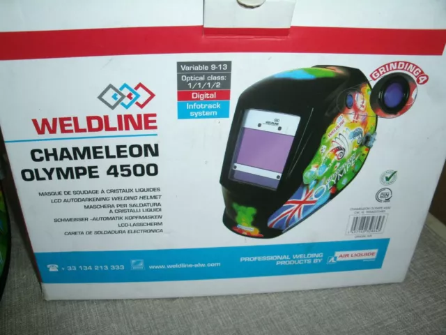 Lincoln Weldline Chameleon Olympe 4500Lcd Auto Darkening Welding Helmet Airliui