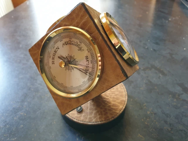 Goldpfeil Sport Wetterstation Kubus Leder Thermometer Barometer Hygrometer 70er Goldpfeil Sport Wetterstation Kubus Leder Thermometer Barometer Hygrometer 70er