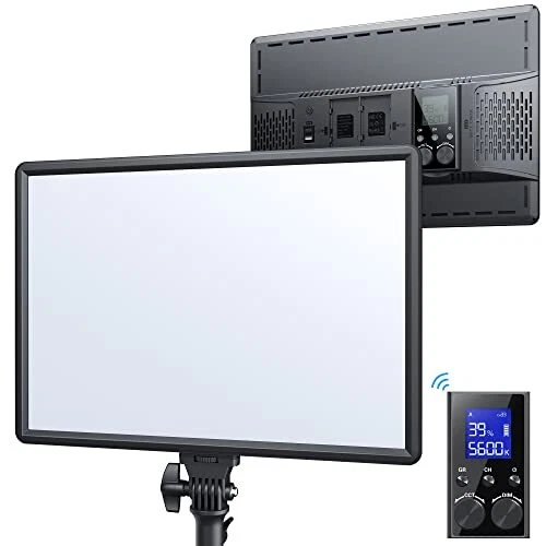 Luz de video LED de 45 W, iluminación de salida continua de 18"" con control remoto de 2,4 G, CRI97