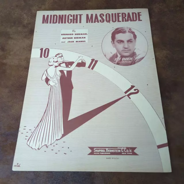 Midnight Masquerade by Bierman Berman Manus (Vintage Sheet Music 1946 Shapiro)