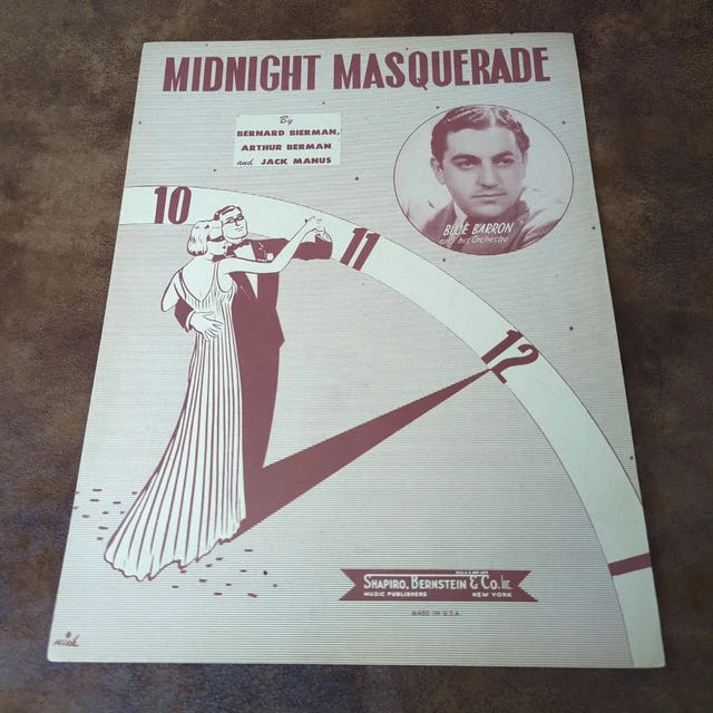 Midnight Masquerade by Bierman Berman Manus (Vintage Sheet Music 1946 Shapiro)