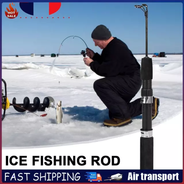 TELESCOPIC ICE FISHING Rod Carbon Fiber Winter Fishing Pole (50cm 2  Section) FR EUR 7,31 - PicClick IT