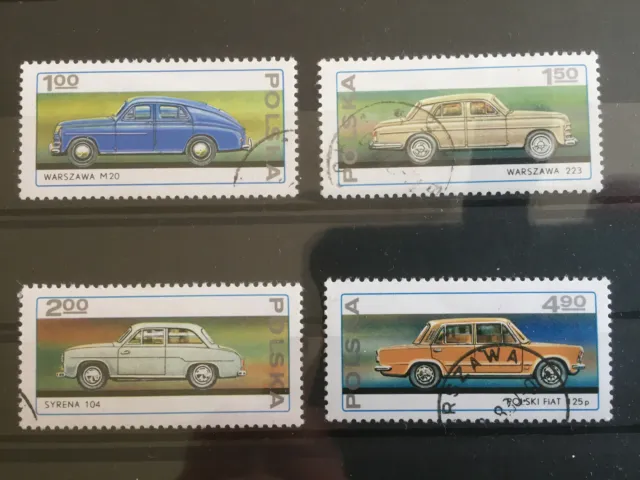 Briefmarken Polen Polska 1976 Mi-Nr. 2467 - 2470 Automobile gestempelt