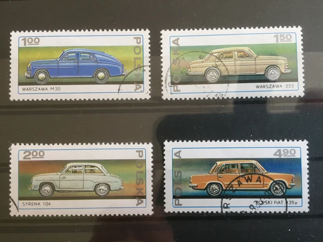 Briefmarken Polen Polska 1976 Mi-Nr. 2467 - 2470 Automobile gestempelt