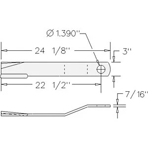 Interchangeable CCW Suction Rotary Cutter Blade 00761319 Fits Rhino Models