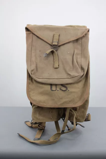 Vtg WWII US Army Haversack Backpack Dated 1942 Unissued S.F. Co.