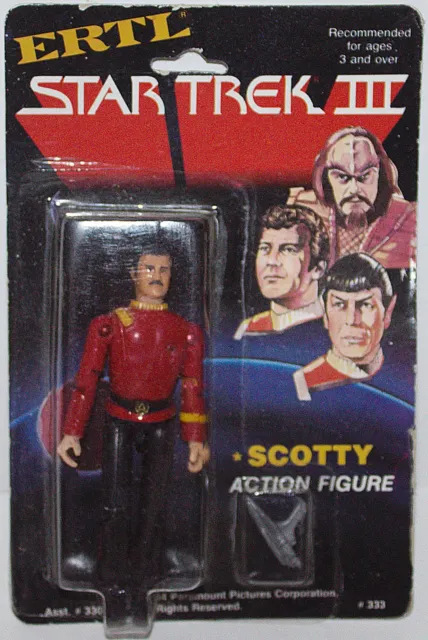 Star Trek III: Search For Spock Movie Scotty ERTL 4" Action Figure Edge Wear MOC
