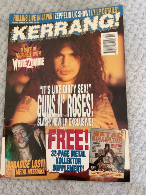 kerrang magazine no 485 march 12 1994 Guns N Roses White Zombie