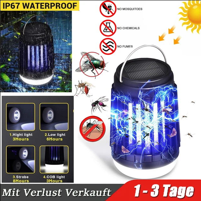 Solar LED Moskito-Killer Insektenvernichter Elektrisch USB Lampe Mückenfalle