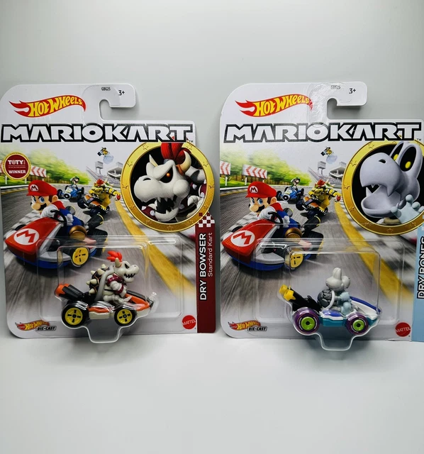 HOT WHEELS MARIO Kart Dry Bowser & Dry Bones 164 Diecast 35.00