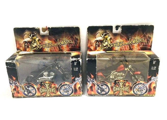 Jesse James West Coast Choppers Diecast Bling Bling CFL Motorcycle 1:18 Lot of 2