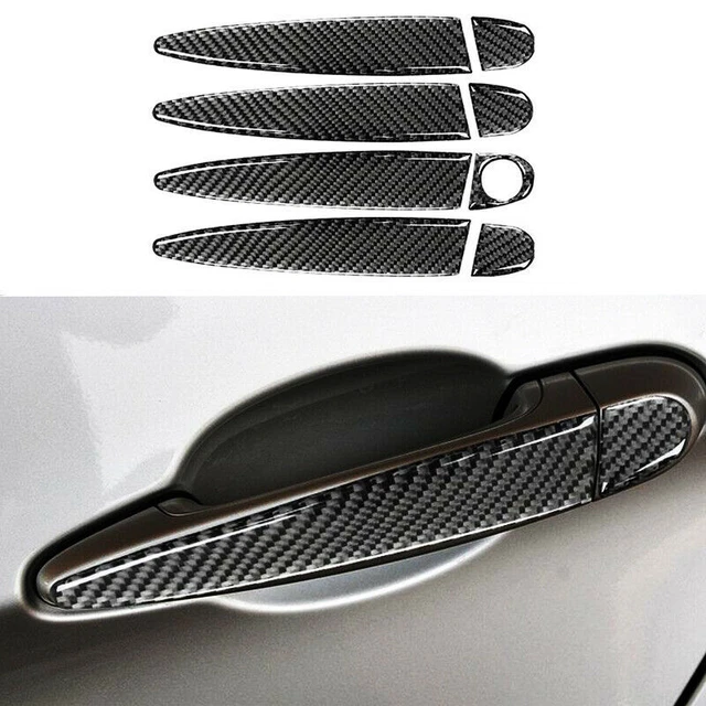 Carbon Fiber Car Door Handle Cover Exterior Trim For 05-12 BMW 3 Series E90 E92