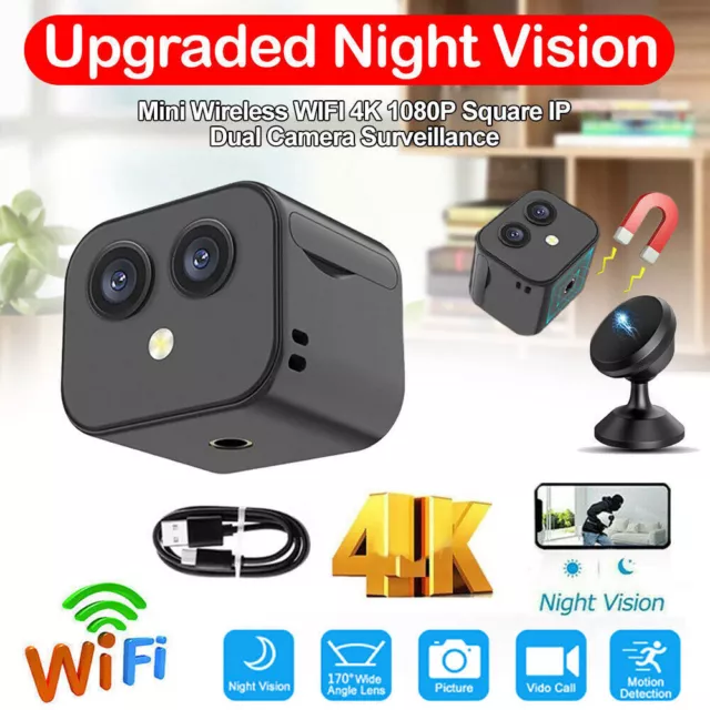 Mini Wireless Camera  WiFi IP Cam Night Vision Home Security 1080P 4K