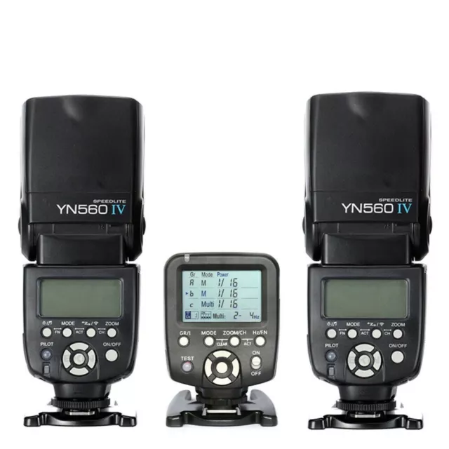 2x YONGNUO YN560 IV Wireless Speedlight Flash + YN560-TX II Flash Controller