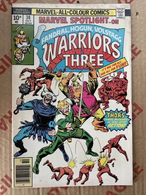 Marvel Spotlight 30 "Warriors Three" John Busema Cover Marvel Comics 1976