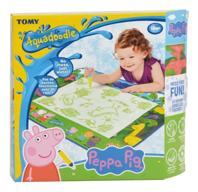 Tomy AQUADOODLE Peppa Pig & Dinosaurs Mess Free Water Drawing Mat For Toddlers