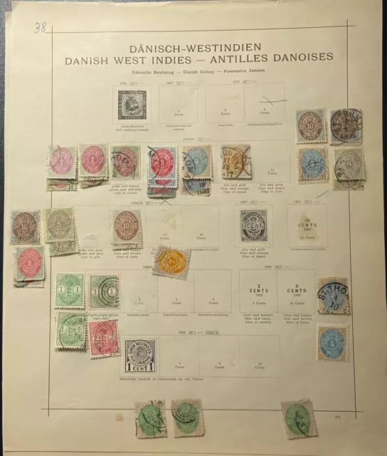 Dänisch Westindien Briefmarken Sammlung, GUT, Danish Westindies stamps, GOOD