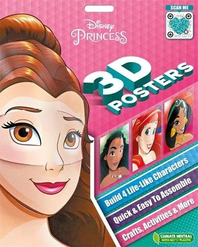 DISNEY PRINCESS: 3D Posters (Scan the QR code to see how to create your ...