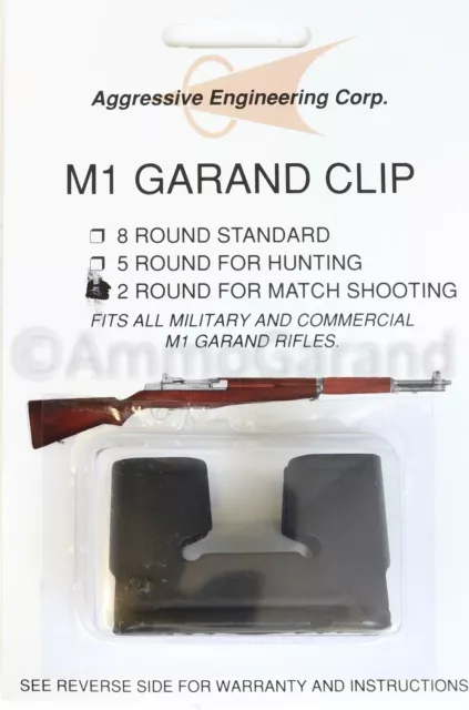 (4x) 2 Round Garand Clips 2rd for M1 National Match NM use US Clip Parts 2 Rd 3