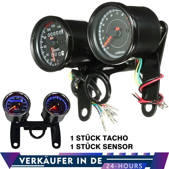 Universal Motorrad Tacho Digital | Kilometerzähler 160 Km/h | 12V Für Alle Motorräder